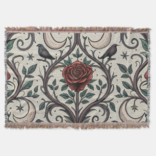 Dunkles Gothic-Rosen-Muster (1) Decke