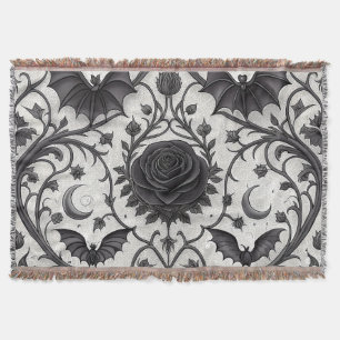 Dunkles Gothic-Rosen-Muster (3) Decke
