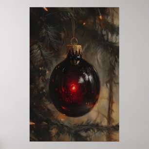 Dunkles Gothic-Seelen-Ornament Gotischer Weihnacht Poster