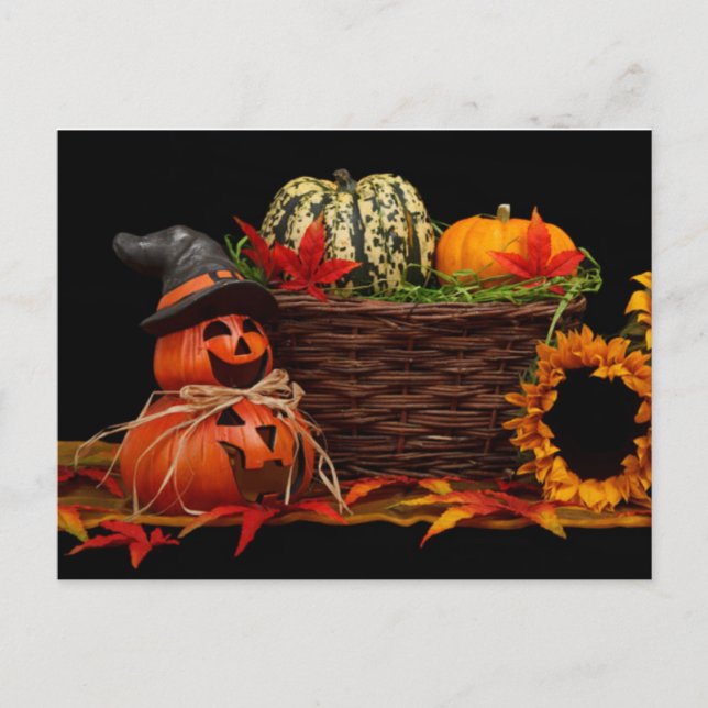 Dunkles Halloween-Design Postkarte (Vorderseite)