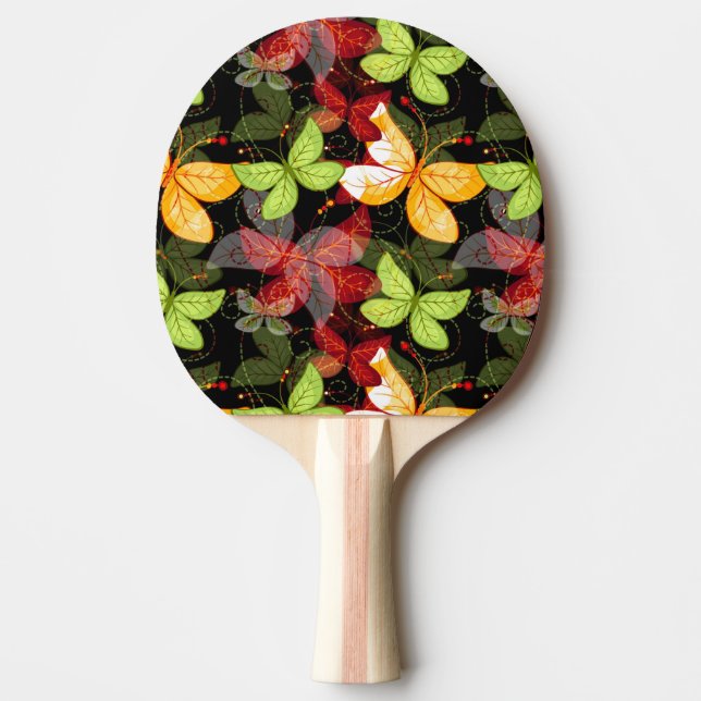 Dunkles Herbst-Muster Tischtennis Schläger (Vorderseite)