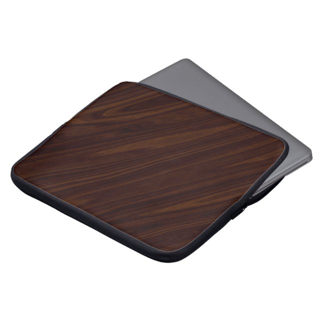 Dunkles Holz Laptopschutzhülle (Vorne Oben)