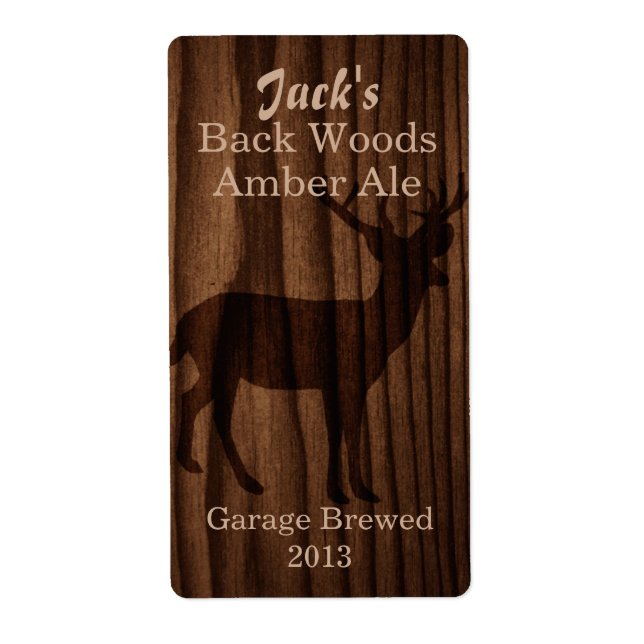 Dunkles Holz und Hirsche Silhouette Zuhause Brew B (Vorne)