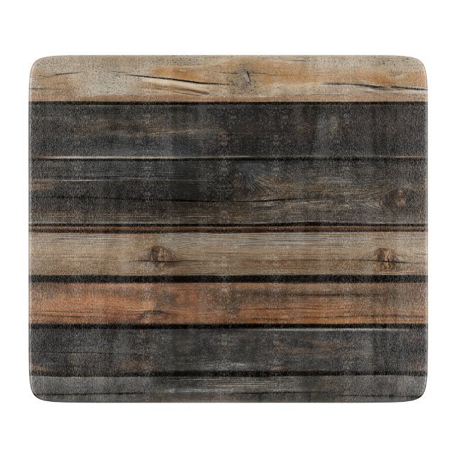 Dunkles Holzmuster Schneidebrett (Vorderseite)