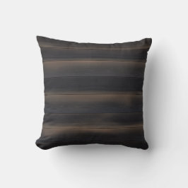 Dunkles Japandi verkohltes Holz Kohle Minimalist Kissen