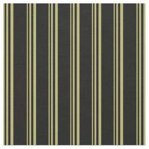 Dunkles Khaki- und schwarzes Linde-/Streifenmuster Stoff