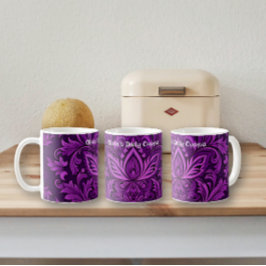 Dunkles Lila Brokat (Muster des Single) Kaffeetasse