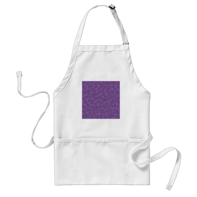 Dunkles lila Paisley Schürze (Vorne)