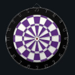 dunkles Lila Schwarz und Weiß Dartscheibe<br><div class="desc">Dunkles Lila Schwarz-Weiß-Dart-Board</div>