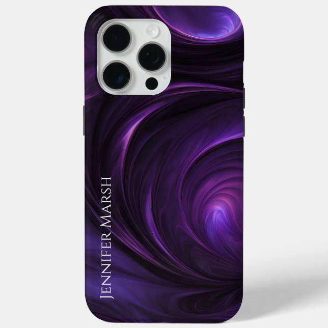 Dunkles Lila Swirbeldesign Case-Mate iPhone Hülle (Rückseite)