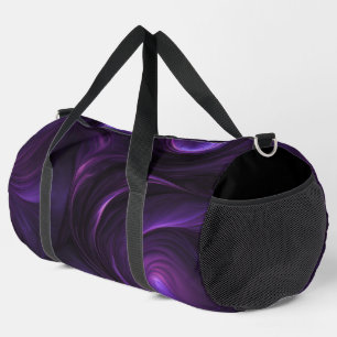Dunkles Lila Swirbeldesign Duffle Bag