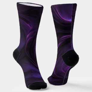 Dunkles Lila Swirbeldesign Socken
