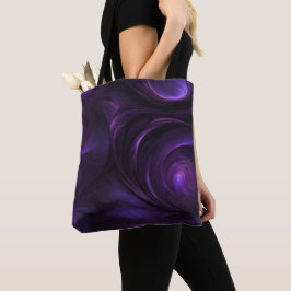 Dunkles Lila Swirbeldesign Tasche