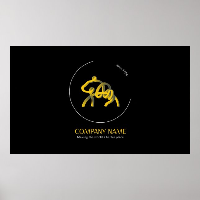 Dunkles Logo-Poster-Druck Poster (Vorne)