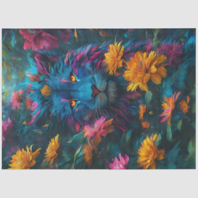 Dunkles Löwenzettel Seidenpapier (Vorderseite)