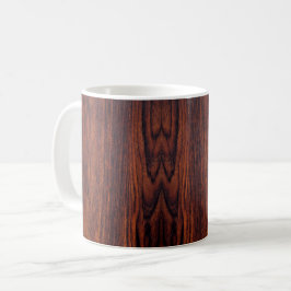 Dunkles Mahagoniholz | Braunholzmuster Kaffeetasse