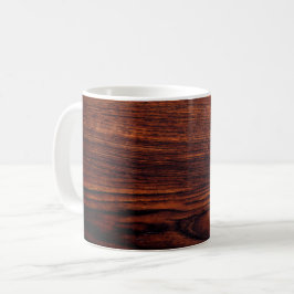 Dunkles Mahagoniholz | Braunholzmuster Kaffeetasse