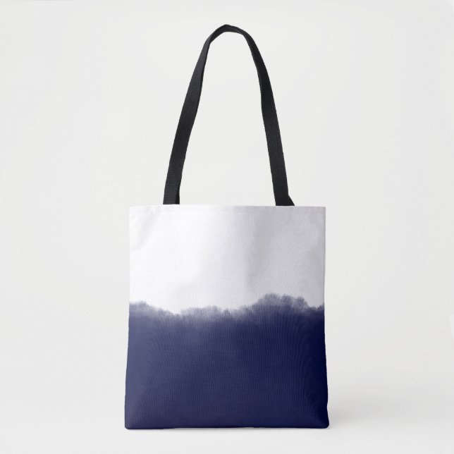 Dunkles Marineblau Aquarell Tasche (Vorderseite)