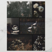 Dunkles, melancholisches Collage-Schrappbuchpapier