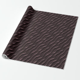 Dunkles Minimalistisches Muster für Wavy Lines Geschenkpapier