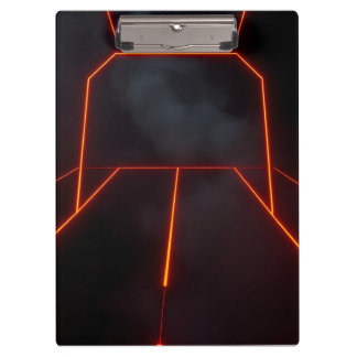Dunkles modernes Neon-Halloween Premium-Design Klemmbrett