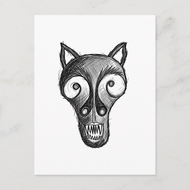 Dunkles Monster Postkarte (Vorderseite)