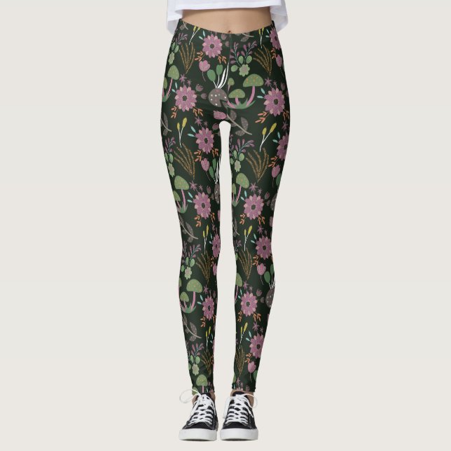 Dunkles Muster Leggings (Vorderseite)