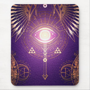 Dunkles mystisches arksches Auge der Ewigkeit Mousepad