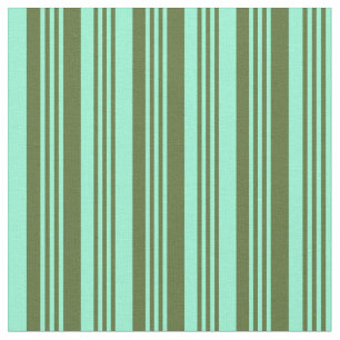 Dunkles Olive Green & Aquamarine Colodmuster Stoff