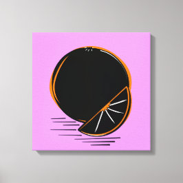 Dunkles Orange – Minimale Grafik Kunst  Leinwanddruck