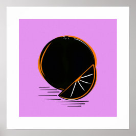 Dunkles Orange – Minimale Grafik Kunst  Poster