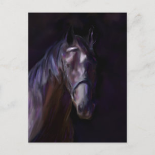 Dunkles Pferd Postkarte
