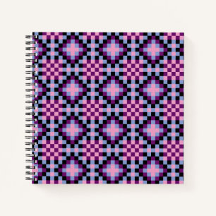 Dunkles Pixelmuster Notizbuch