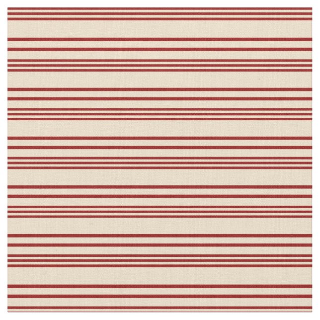 Dunkles Red & Tan Colored Stripes Muster Stoff (Nahaufnahme)