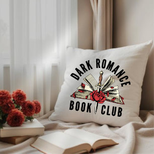 Dunkles Romantik-Buchliebhaber-Geschenk Kissen