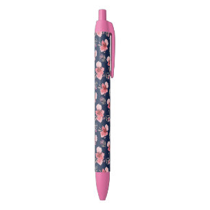 Dunkles rosa Aquarell-Muster Kugelschreiber