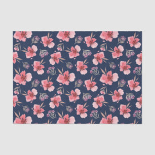 Dunkles rosa Aquarell-Muster Seidenpapier