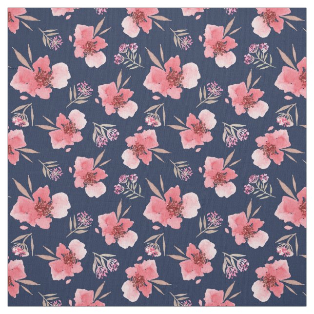 Dunkles rosa Aquarell-Muster Stoff (Muster)