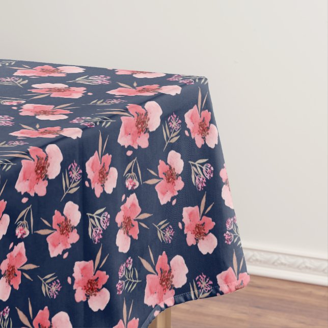 Dunkles rosa Aquarell-Muster Tischdecke (Beispiel)