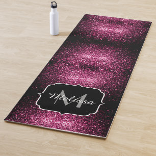 Dunkles Rosa falscher glänzender Glitter Funkeln M Yogamatte