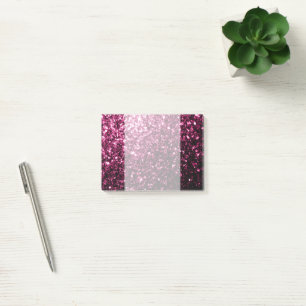 Dunkles Rosa falscher glänzender Glitter Funken Post-it Klebezettel