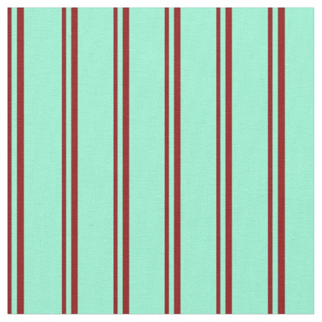 Dunkles Rot- und Aquamarine-Muster Stoff (Nahaufnahme)