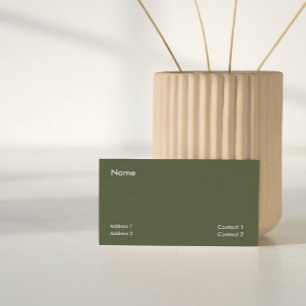 dunkles, sattes Grün - minimalistisches Visitenkarte