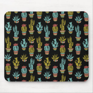 Dunkles Schmutz-Kaktus-Muster Mousepad