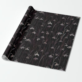 Dunkles Schneeglöckchen-Wrap-Papier Geschenkpapier