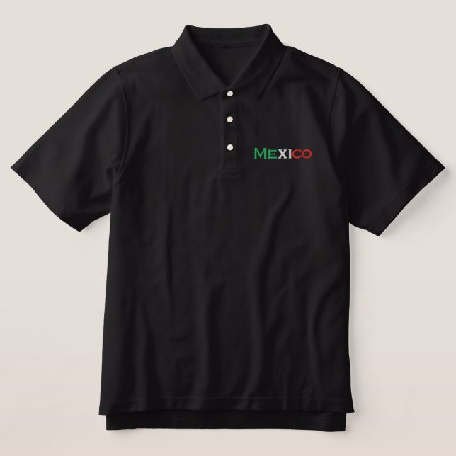 Dunkles Shirt, Mexiko, Tri farbe (Design Vorderseite)