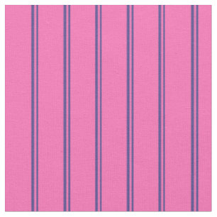Dunkles Slate Blue und Hot Pink farbiges Muster Stoff