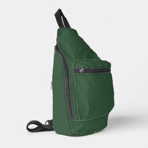 Dunkles Smaragdgrün einfarbig Crossbody Bag
