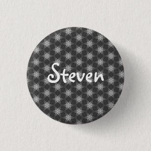 Dunkles Stern-Namen-Abzeichenknopf-Button Button