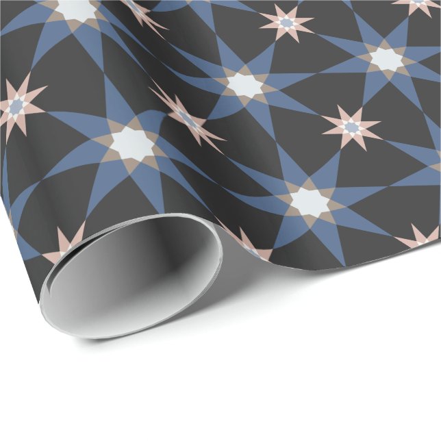 Dunkles Stern-Verpackungspapier Geschenkpapier (Rolleneckpunkt)